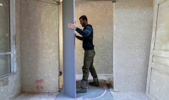 A clever solution: a bathroom with a round shower, washbasin and toilet in just 4.35 m² A clever solution: a bathroom with a round shower, washbasin and toilet in just 4.35 m²