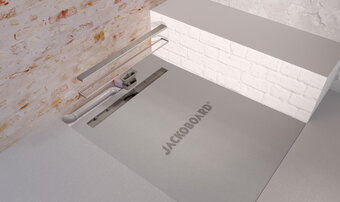 JACKOBOARD® Aqua Reno Line: Tileable shower element with integrated drainage