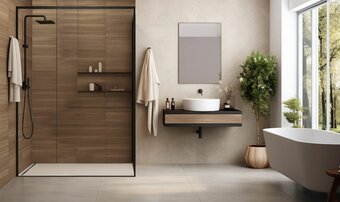 JACKOBOARD® Aqua Color&Cut: Tileable Shower Element with a Shortenable Stainless Steel Channel in Attractive Colours and a Slim