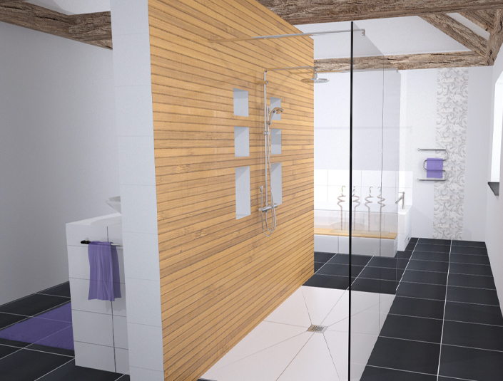 Build your own bathroom partition wall with Qboard