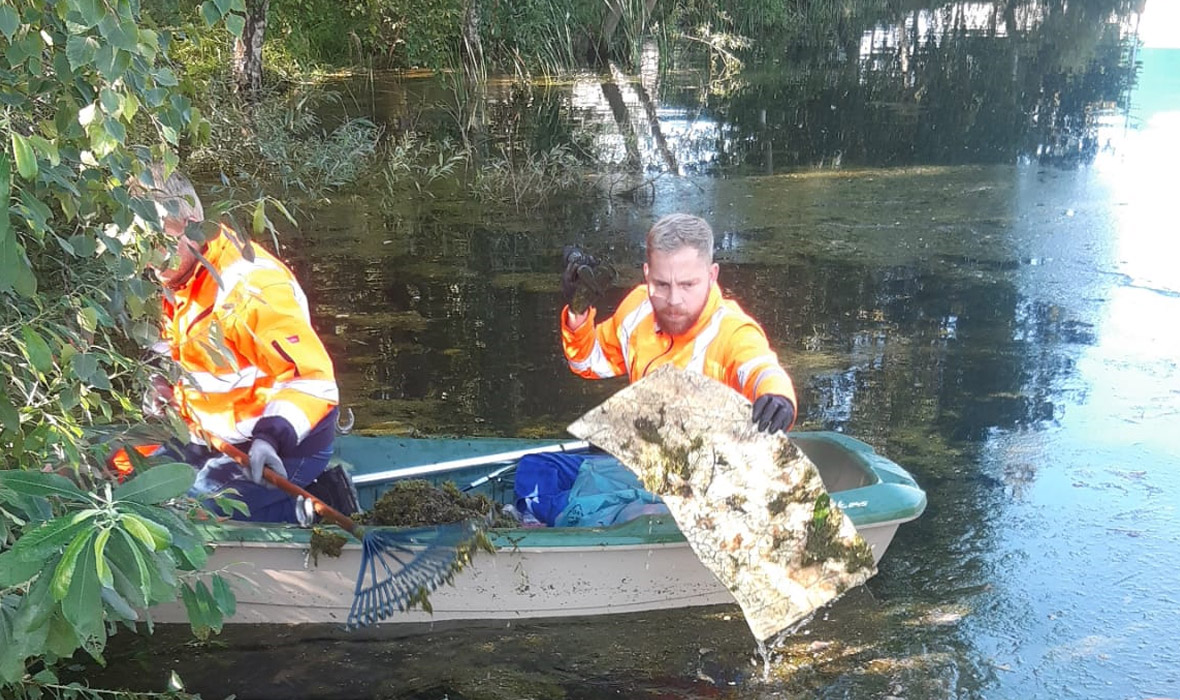 We clean up!  Teams from JACKON by BEWI participate in World Cleanup Day