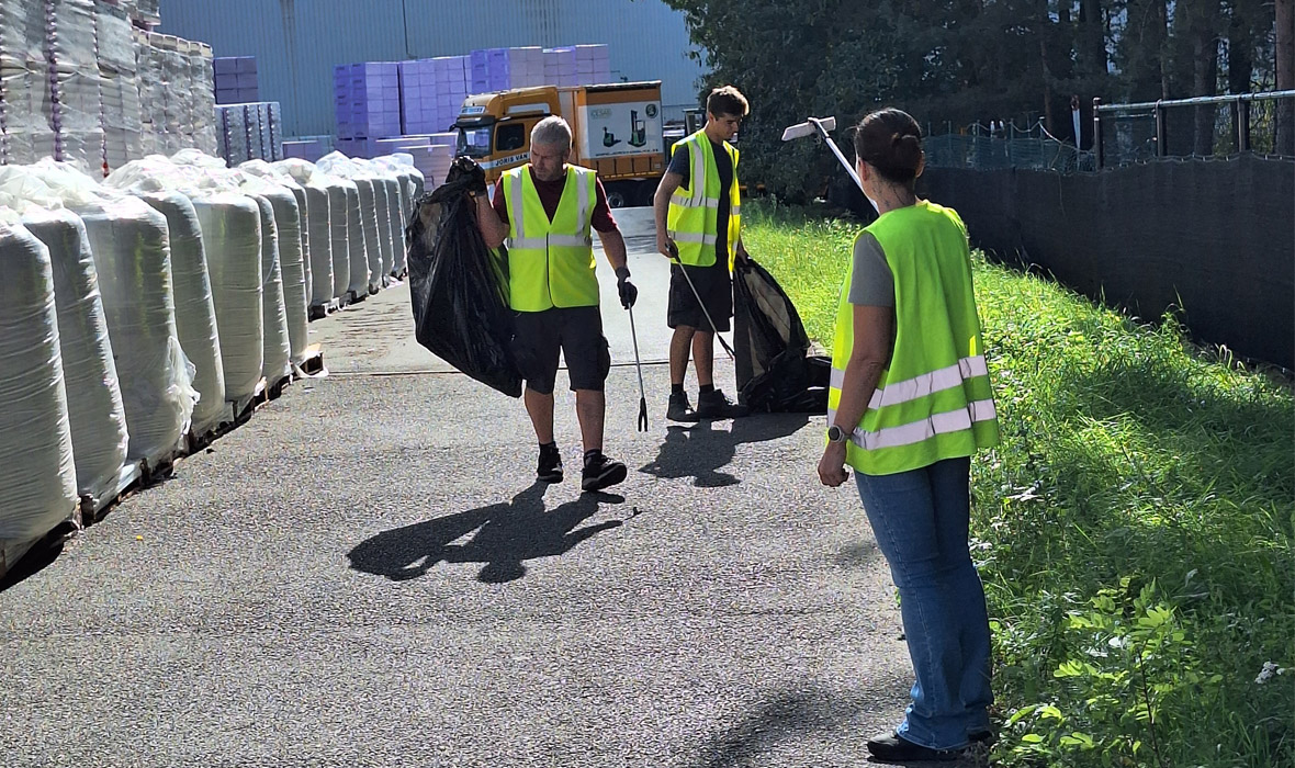 We clean up!  Teams from JACKON by BEWI participate in World Cleanup Day