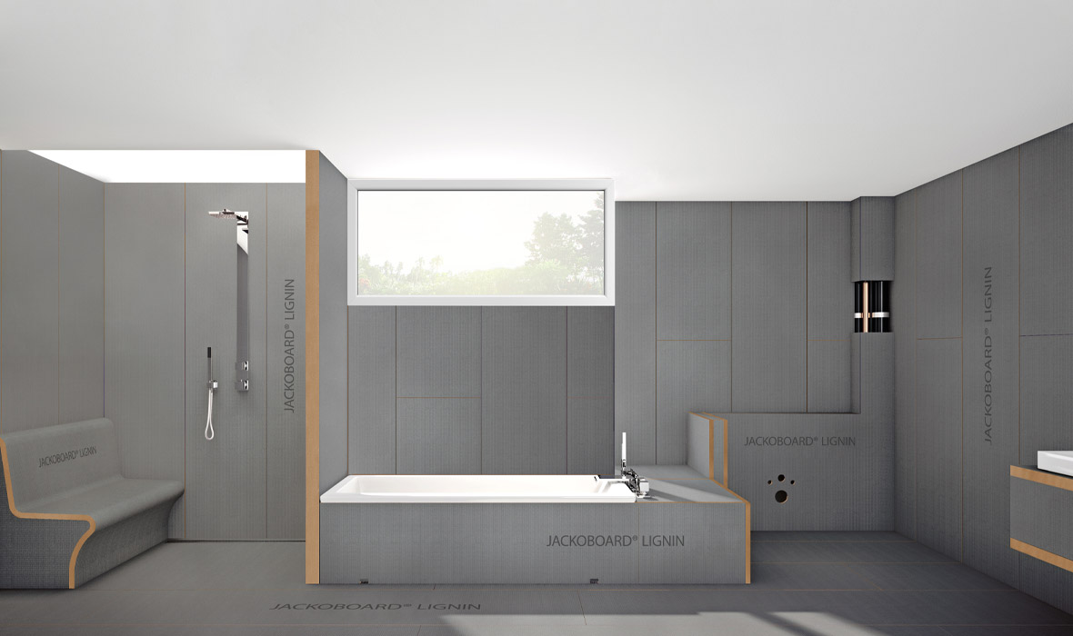 JACKOBOARD® LIGNIN: The CO2-Optimized Construction Board for Modern Bathroom Design Launches