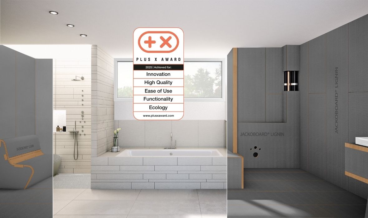 Fivefold Award Winner: JACKOBOARD® LIGNIN – The CO₂-Optimised Construction Board Innovation Excels at the Plus X Award