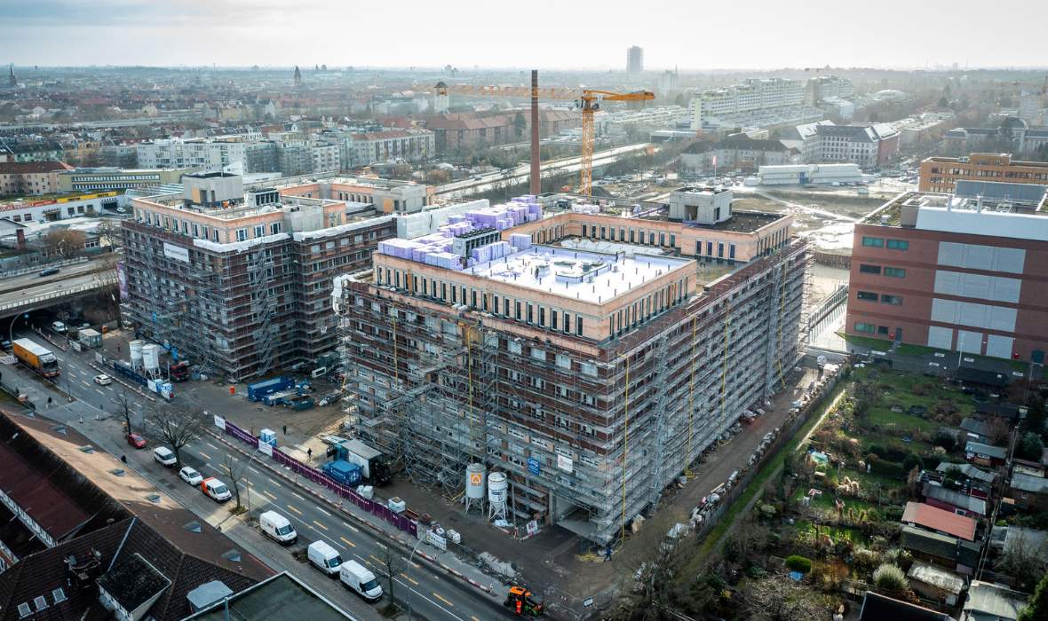 The GoWest industrial estate in Berlin: Germany’s largest rooftop garden, covering 15,000 m², is being built here