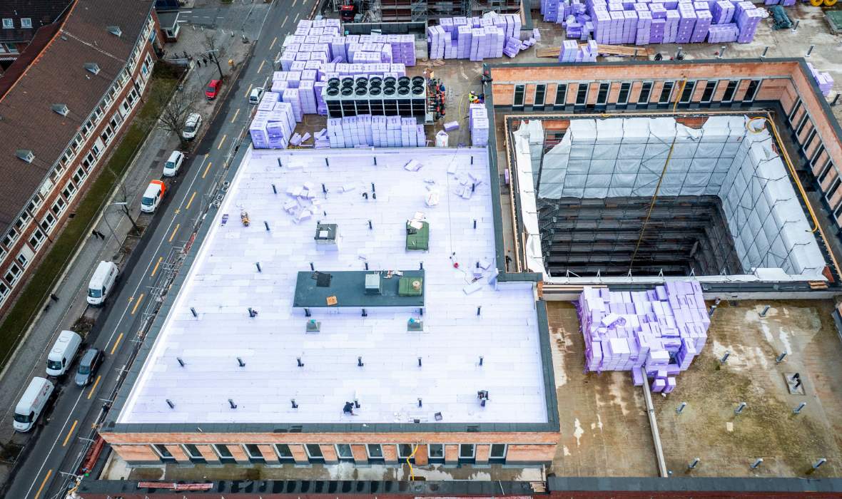 The GoWest industrial estate in Berlin: Germany’s largest rooftop garden, covering 15,000 m², is being built here