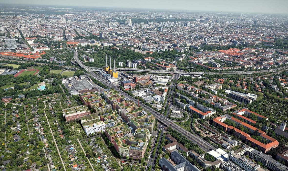 The GoWest industrial estate in Berlin: Germany’s largest rooftop garden, covering 15,000 m², is being built here